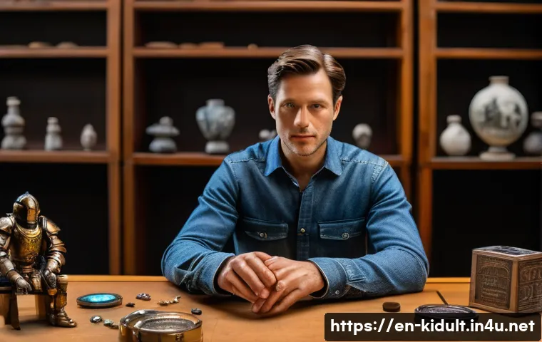 레어 피규어 구매 팁 - **Prompt Title: The Savvy Collector's Inspection**

    A discerning collector, male, in his early 3...